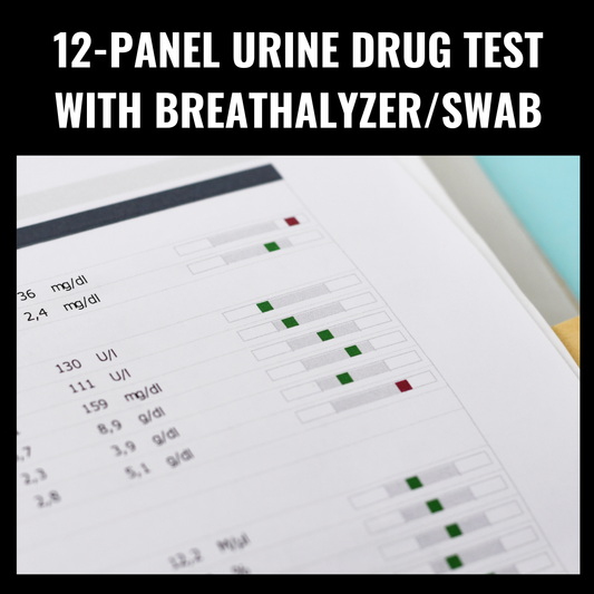 12-Panel Urine Drug Test With Breathalyzer/Swab: Kelowna